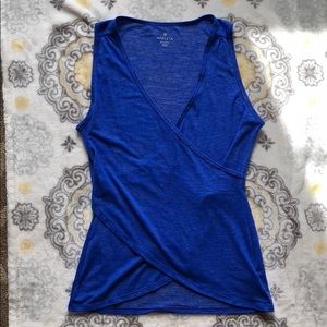 Athleta Royal Blue Wrap-front Tank Top
